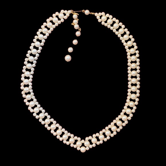 Avon Jewelry - Avon Elegant Weave Pearl Choker Adjustable Necklace